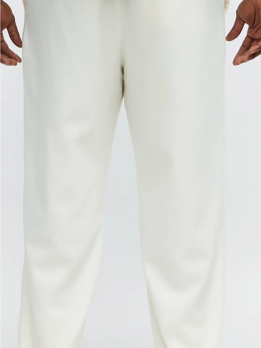 NWT Nova men Cream Wide-Leg Pleated Dress trousers size 36